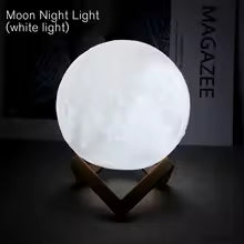 Lampara luna control remoto RGB 18cm